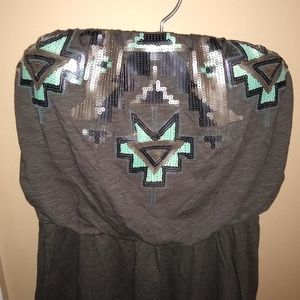 Strapless high low dress